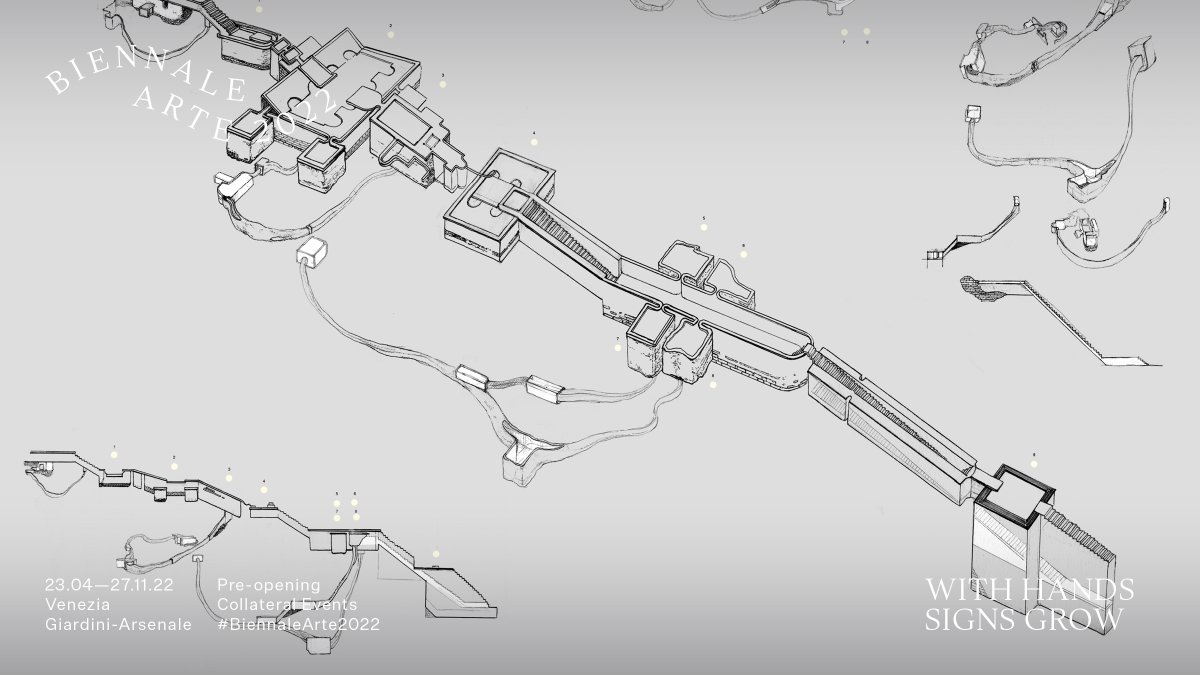 #BiennaleArte2022 | #PreOpening Collateral Events
20.04, 12:00
WITH HANDS SIGNS GROW
Palazzo Donà Brusa, San Polo 2177

-3 days to #TheMilkOfDreams
Find out more → bit.ly/BiennaleArte_2…