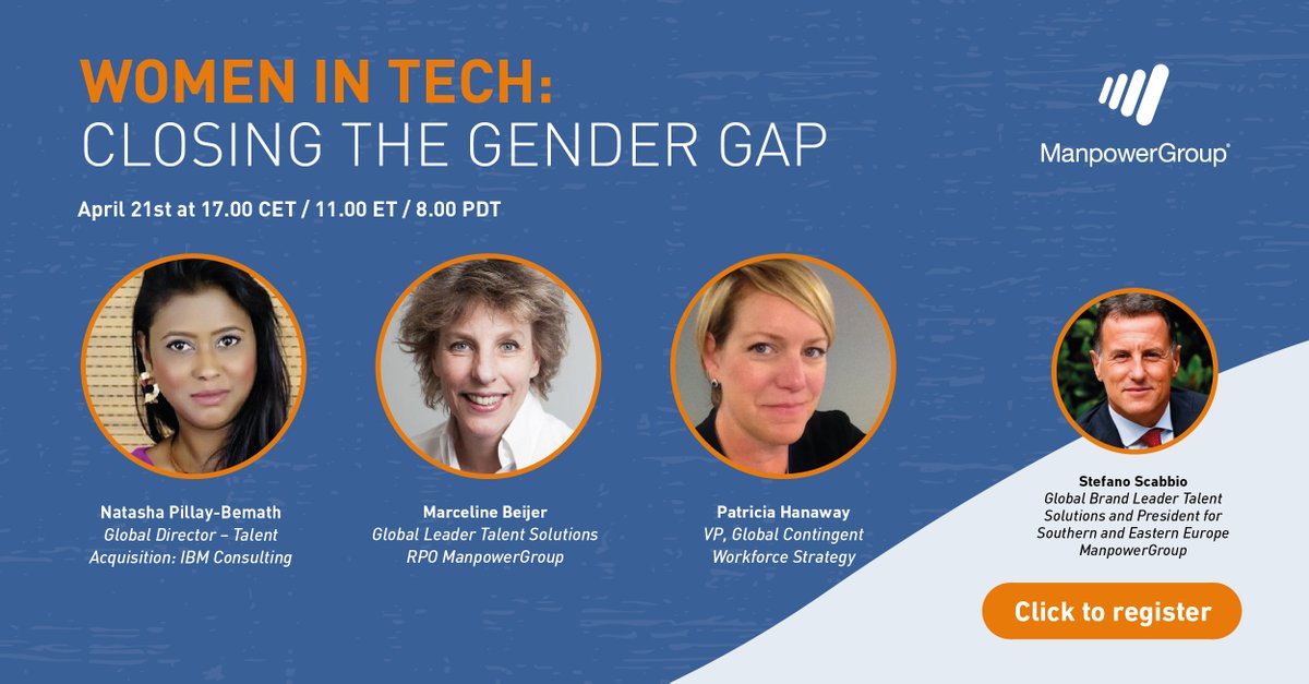 Jak můžeme zmenšit rozdíly mezi muži a ženami v technických profilech? Registrujte se na webinář zde👇 futureofwork.manpowergroup.es/en/women-in-te…
Tématem vás provede <a href="/StefanoScabbio/">Stefano Scabbio</a>👌

#women #tech #gendergap 
#manpowergroup #ibm #cisco