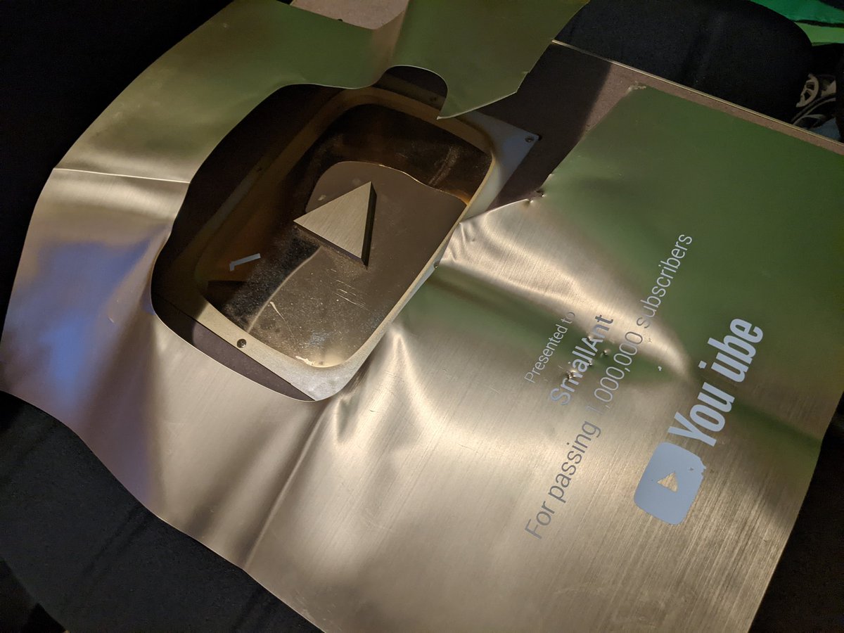 Accidentally broke my YouTube award today