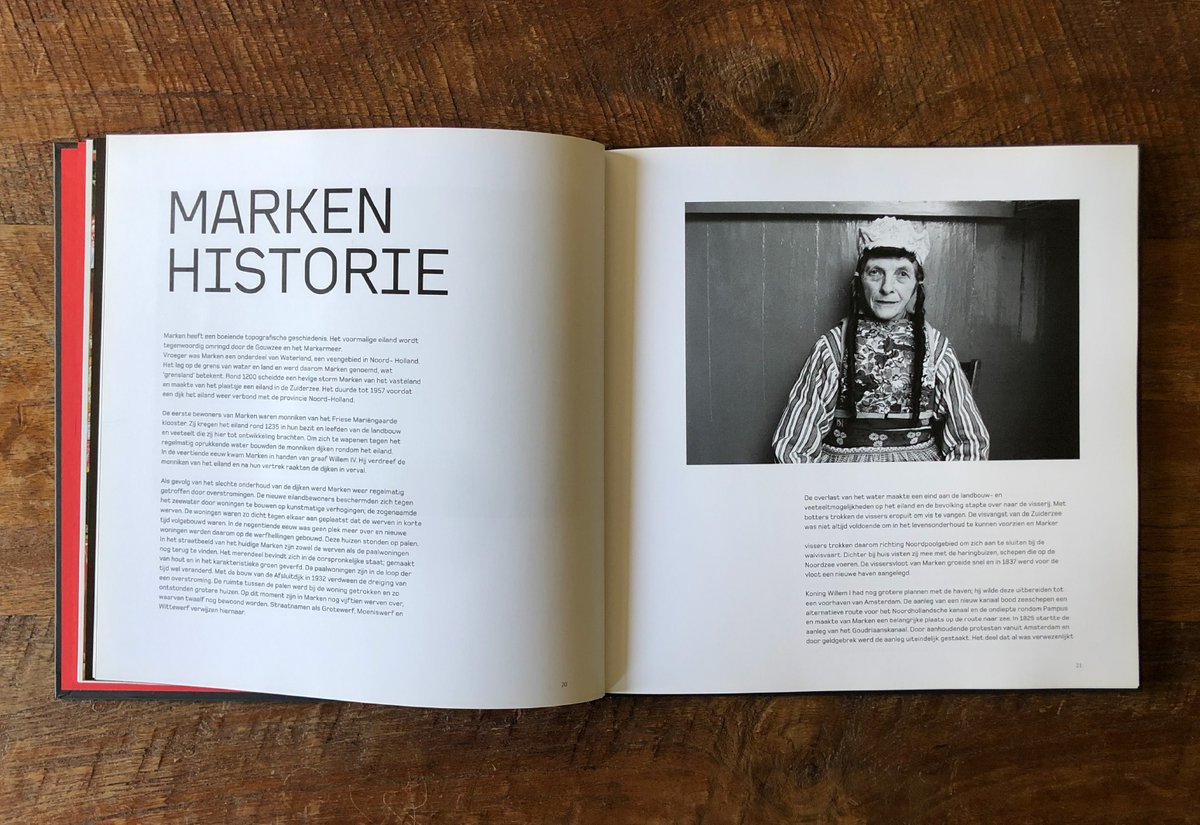 retypefoundry's tweet photo. "Marken" is a compelling photo book by Henk van der Leeden with images captured by the author in the 60s. Richard van der Horst designed it and chose our Kade family for the titles > https://t.co/gdxc15qz1Y #Bookdesign #Marken #Photobook #Dutchtowns #DutchType #fonts https://t.co/ZFwPoHJzA9