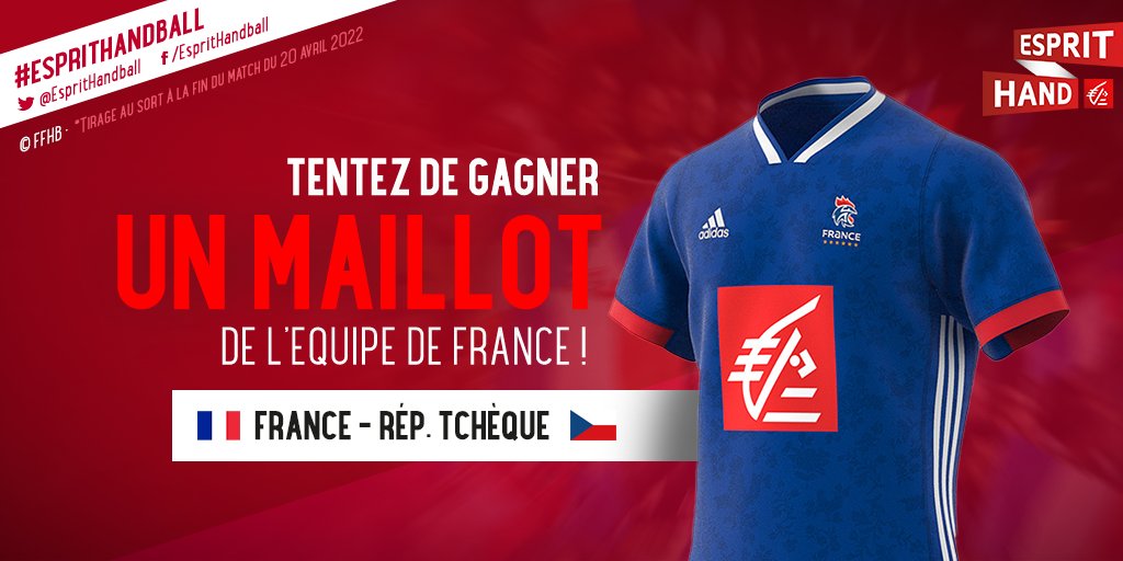 EspritHandball's tweet photo. #VousEtreUtile 
Tentez de remporter le maillot de @FRAHandball à l'occasion de #FRACZE 🤩 
Follow + RT pour participer ! 
#EspritHandball https://t.co/I5SF6EDjsk