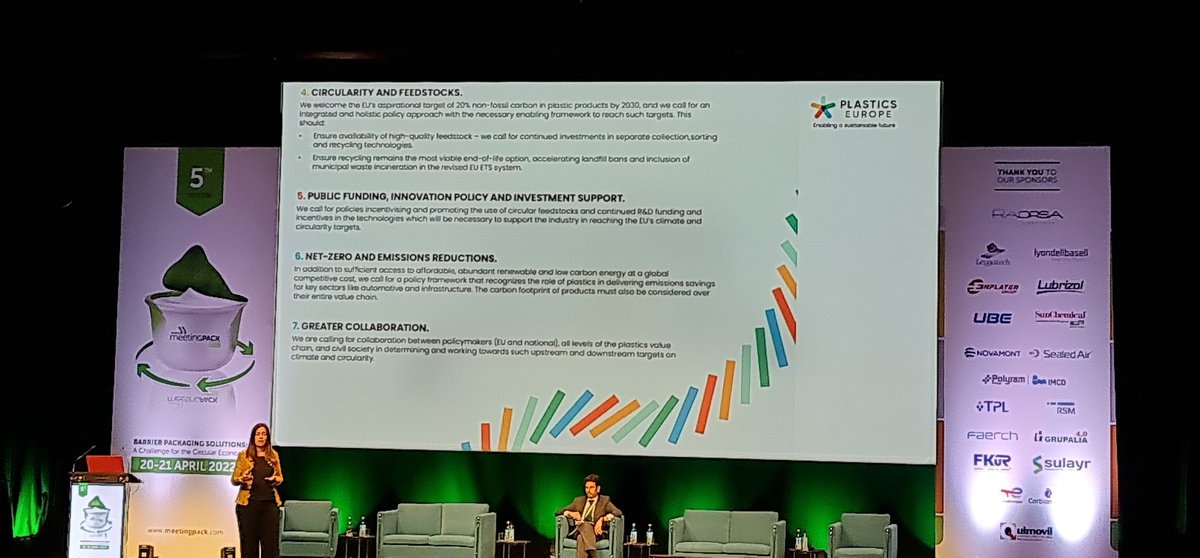 fruittoday's tweet image. Para que el plástico cumpla con lo que se le pide necesita de toda la cadena. Si un 20% del plástico que se utilice en envases no viene del petróleo se tiene que hacer un buen trabajo de reciclado y selección
@aimplas @ainiatecnologia @PlasticsEuropES
#ChangingPlasticsForGood