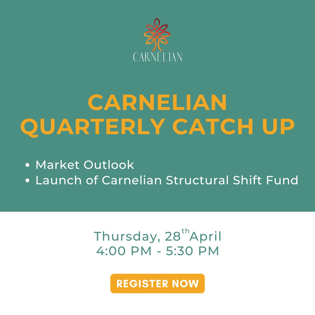 vikaskhemani's tweet photo. Please join us for Carnelian Quarterly Catch Up

An interactive session with our founder Vikas Khemani and launch of our new AIF Carnelian Structural Shift Fund. 

Date: 28th April 2022, Thursday
Time: 4.00 PM 
To register click on the link: https://t.co/VDLn7jtsoQ https://t.co/1UtHxOaMmn