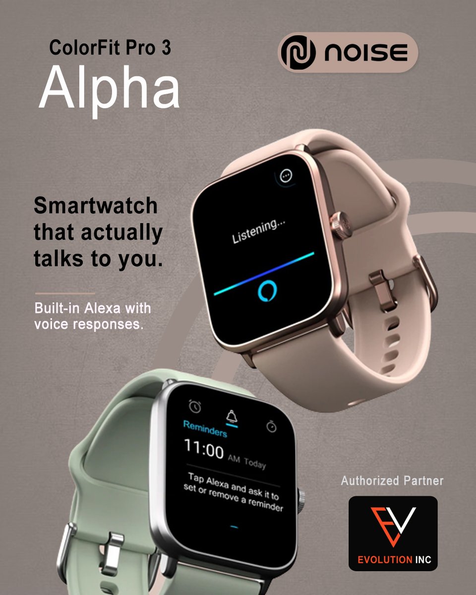 evolutioninc_'s tweet photo. Noise ColorFit Pro 3 Alpha #smartwatch with voice #calling, #music storage, bigger & brighter display, 100 #sports modes & 5 ATM rating.
Evolution Inc - business@evonext.in
#colorfitpro3 #noisesmartwatch #evolutionincindia #distributors #india #smartwatches #watches #noisewatch https://t.co/Hknc5rMaPu