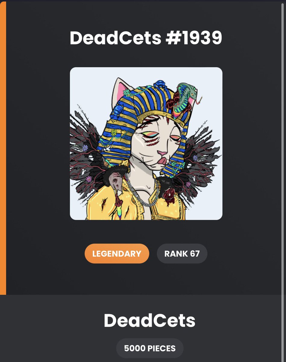 BigNFTNerd's tweet photo. Out of respect to the OG Cets who have treated me like the King I should be treated like I simply had to snatch a few @DeadCets
This bloke is a rockstar #wingcrew WTA!?? https://t.co/s2cdwUrUCa