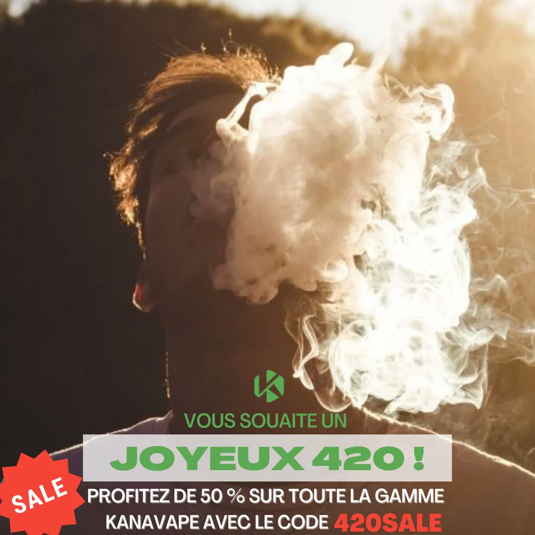 AlphaCatLab's tweet image. JOYEUX 420 à tous les cannalovers , CBD vapeurs et chasseurs de terpènes! 🍁💚🥳Profitez de 50 % de réduction sur tous les produits de la gamme Kanavape avec le code🍁420SALE💨🌱