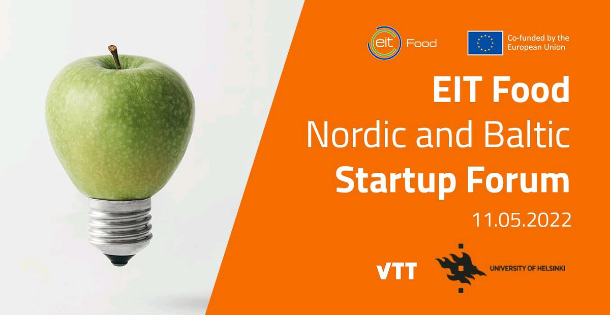 We at @EITFood FAN Helsinki Hub @VTTFinland are looking forward to welcoming key players in the Agri-Foodtech in the Baltics and Nordics in our first ecosystem event. Join us at the EIT Food Nordic and Baltic Startup Forum on the 11th May at @EpicenterH!
 https://t.co/ft38QGOz78 https://t.co/BEjT481bGn
