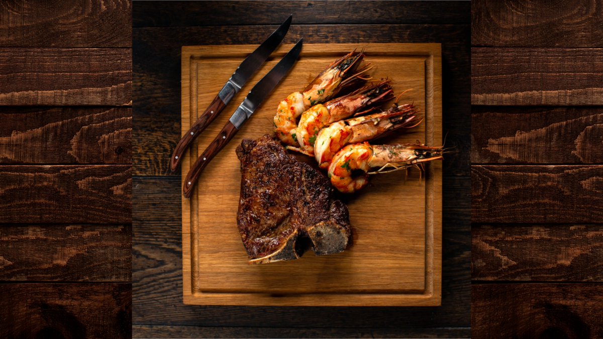 Join us tomorrow (21 April) for our first themed evening of this year – Surf &amp; Turf! 🌊 Enjoy perfectly cooked fillet mignon and juicy garlic prawns grilled to perfection (alternative dishes available). Three courses for £27.50pp. Browse &amp; book here: bit.ly/3JWQlEw