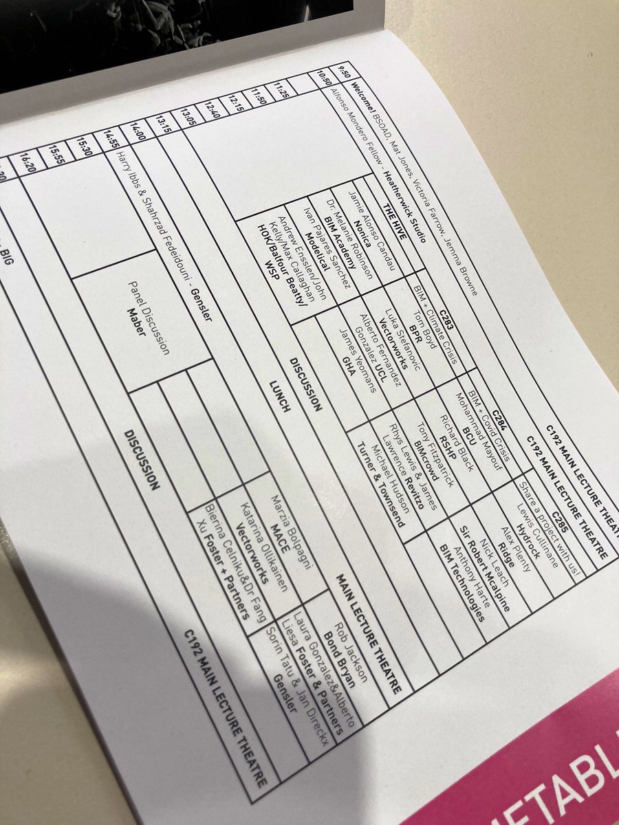 Looking forward to the jam packed programme at #biminbirmingham today, some big names! I’ll also be hosting a panel for <a href="/maberarchitects/">maber architects</a>  and guests on how digital technology can meet our sustainability goals