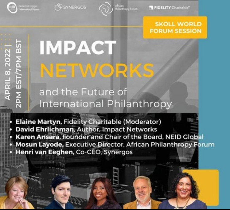 APForg's tweet photo. Did you miss the Skoll Foundation #ecosystemday? Did you attend, but want to rewatch this important discussion?
Watch the conversation on #impact networks and the future of international #philanthropy here: https://t.co/POFJo8U6Qs https://t.co/9ncwBKM011