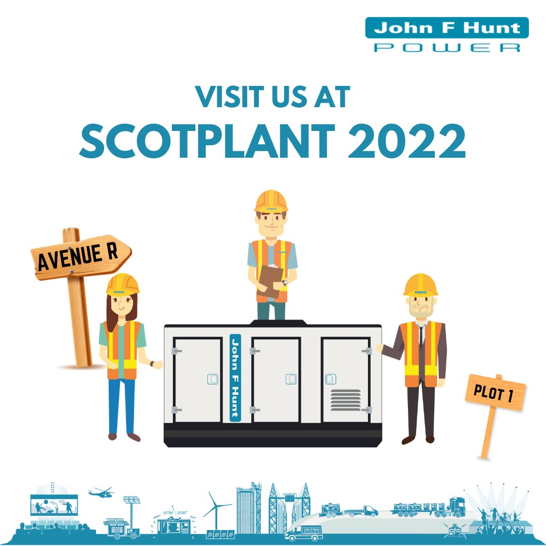 JohnFHuntPower's tweet photo. Visiting @ScotPlantEvent this week?
Don't forget to visit our stand at AVENUE R - PLOT 1 where the team will be showcasing the latest #STAGEV and #ULTRAQUIET equipment!
#temporarypower #carbonreduction #scotplant2022 https://t.co/Z8BSe1Awgs