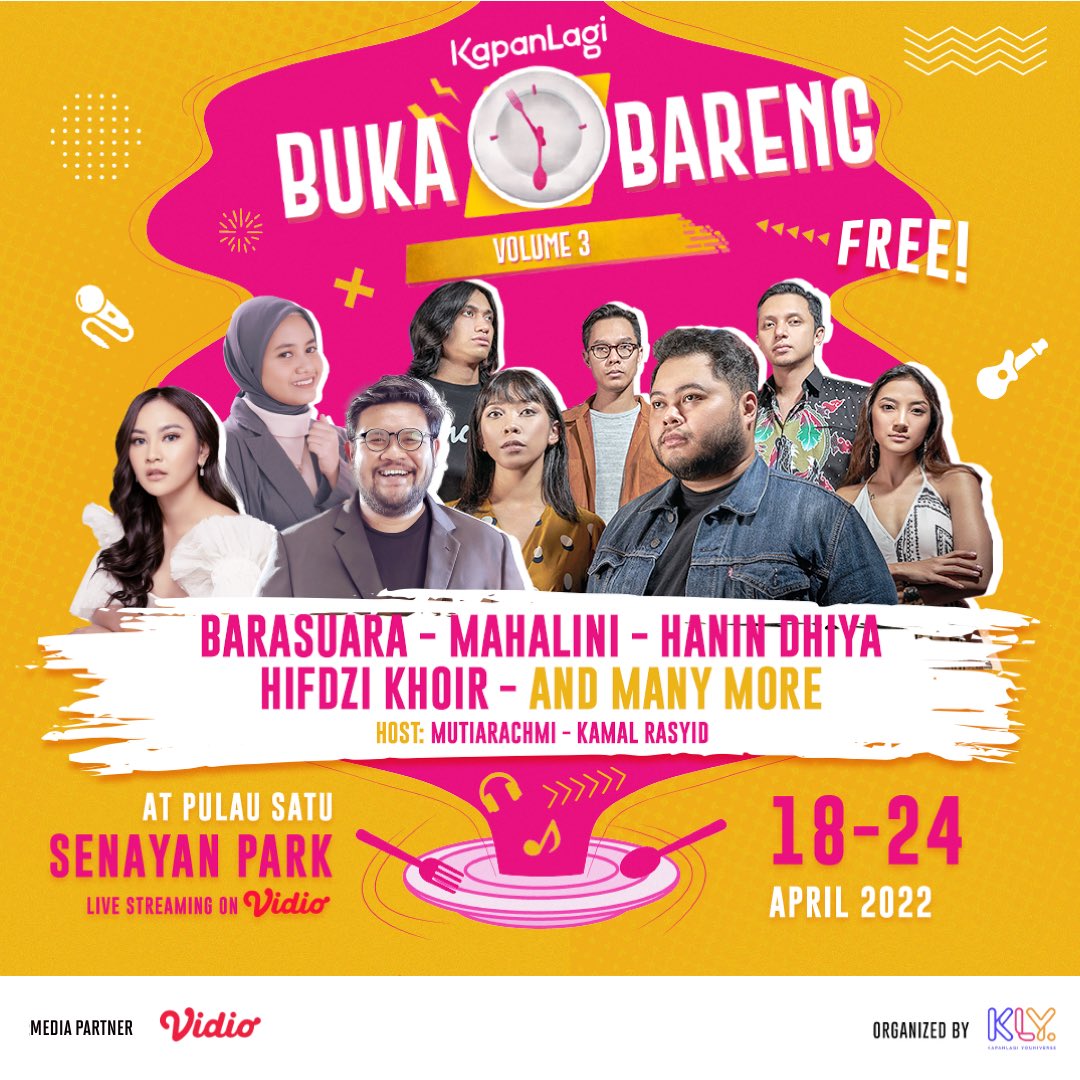 vidio's tweet image. Buat yang kangen nonton festival musik offline sekaligus menyambut hari kemenangan, mari bersenang-senang nikmati indahnya ramadan di #KapanlagiBukaBareng!
Info selengkapnya di 👉🏻 vid.id/oshXag

#KLY #KAPANLAGIYOUNIVERSE #KapanlagiBukaBareng #kapanlagibukabarengvol3