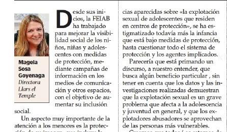 imasmallorca's tweet photo. "Com a Federació hem de treballar amb l'Administració i posar en valor les iniciatives positives, que dignifiquin la infància i la protegeixein. Els infants que atenem ho mereixen"
Llegeix el text "Per una dignificació de la infància" de la presidenta de la #FEIAB a @UltimaHora https://t.co/St351VCEHL