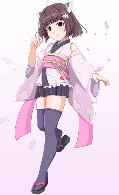 ずんちゃん公式の桜イタコ姉さまがあまりに良かったので、自分は桜きりたんを描いてみたんですよ…(^q^)