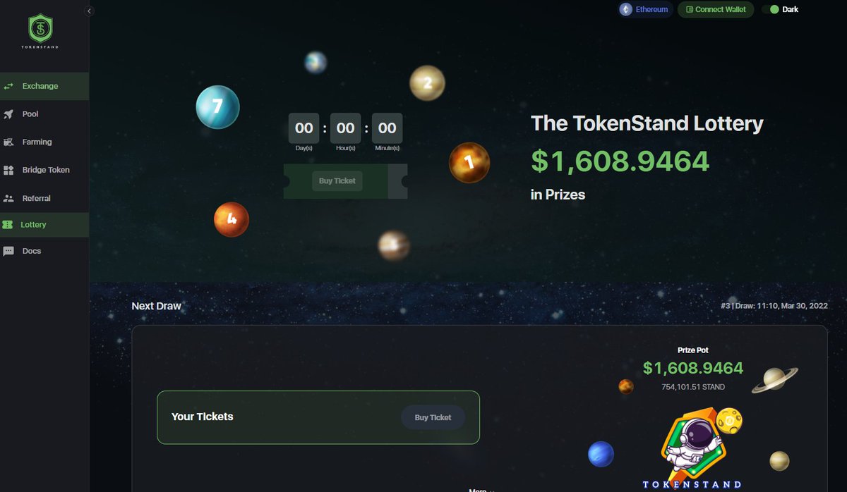 TokenStand's tweet photo. LOTTERY $1,608 in Prizes 🎁

Guys, Join Lottery by purchasing ticket to have chance to get very good prize now on: 🤝https://t.co/QdzTQkhTbs 

Don't miss this chance. Use your STAND Tokens effectively and win. 🚀
#lottery #tokenstand #stand #blockchain #exchange https://t.co/ZnhDmRV97D