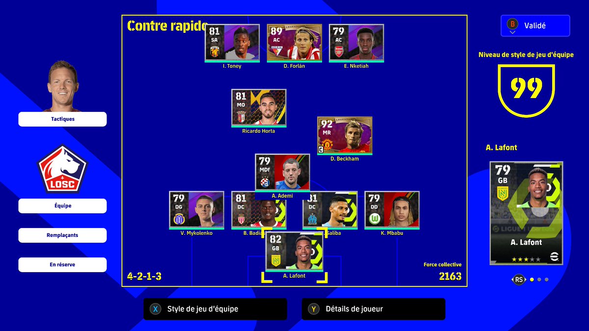Ma team pour mes debut sur Dream Team, avec deux cartes brillante🤩 #eFootball2022 #XboxShare
