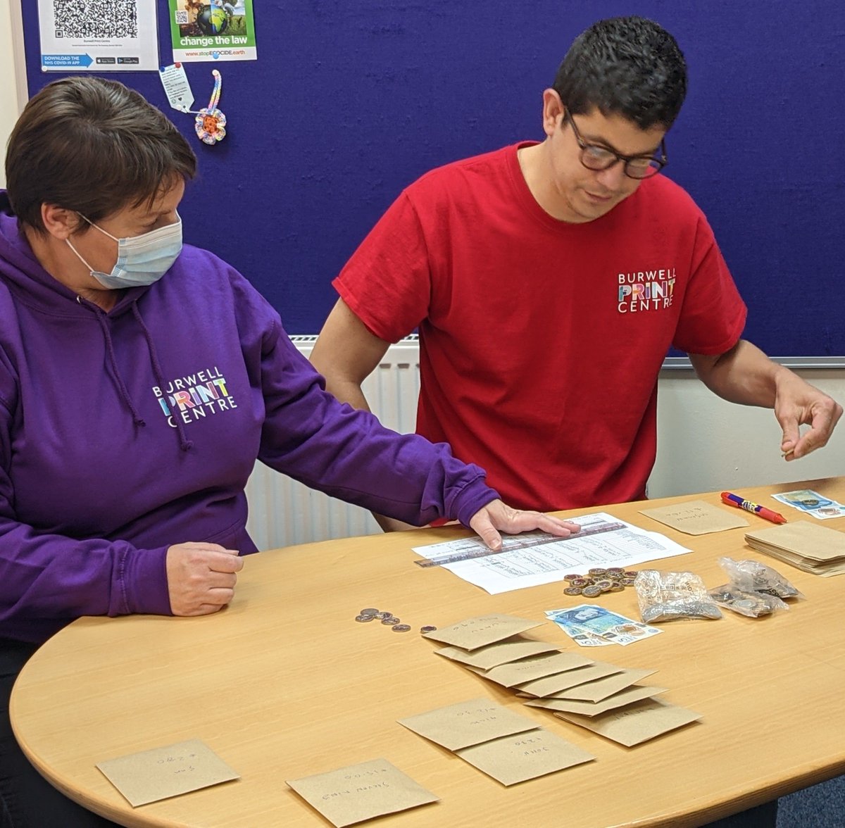 BurwellPrint's tweet photo. We hope you've had a great Easter break. It's back to work in the Print Centre for our printers who are learning useful life skills. #burwellprint🌹🌼 #abilitynotdisabilty https://t.co/7is3PJL1Vj