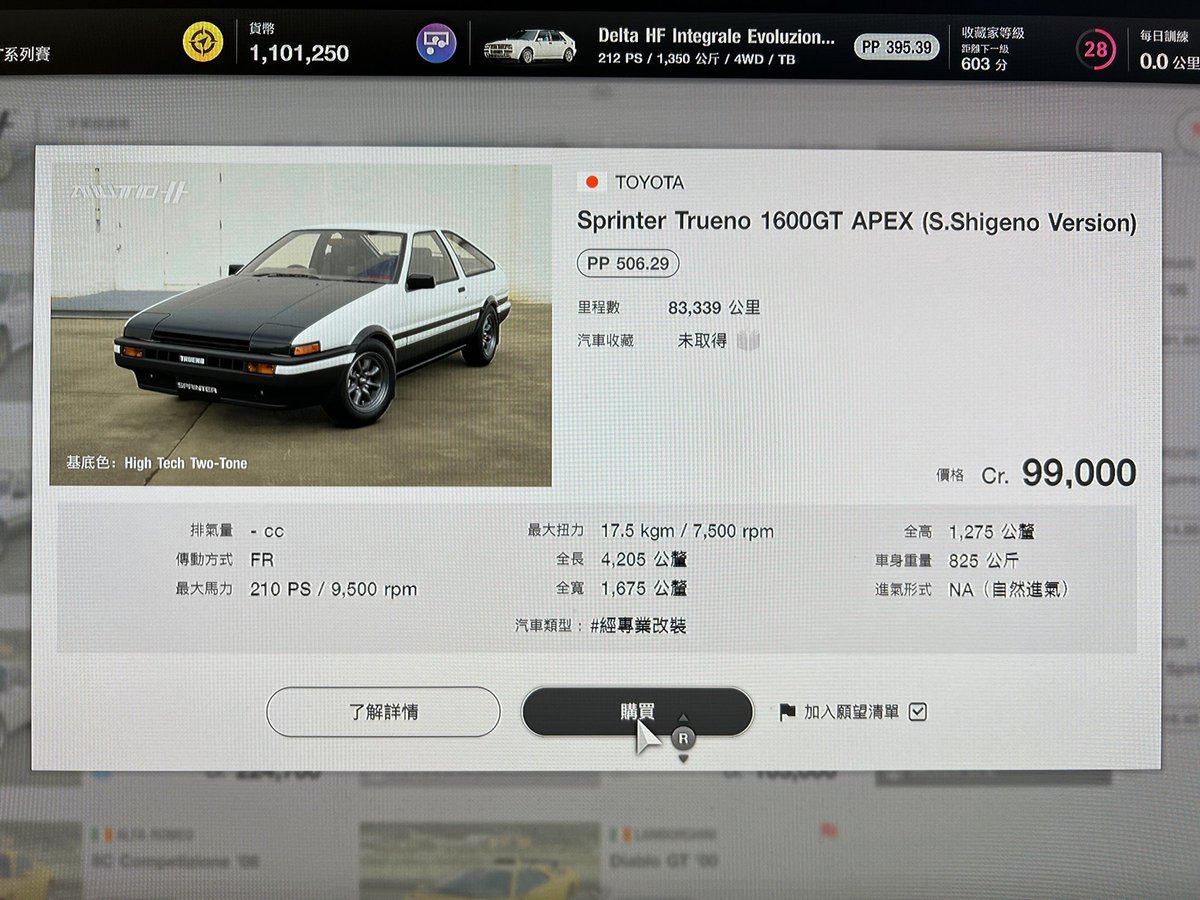gtr857's tweet photo. 一応記録する
あの伝説の86
と
碓氷の二人組(Sil80
入手しました
#InitialD
#イニシャルD
#頭文字D
#GranTurism7
#GT7 https://t.co/RwI65qcBKG