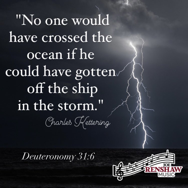 joerenshawmusic's tweet photo. Be strong and of a good courage, fear not, nor be afraid of them: for the LORD thy God, he it is that doth go with thee; he will not fail thee, nor forsake thee.
#WednesdayWisdom #CharlesKettering #FromCareHeSetsMeFree #JesusSaves #GodsWord #JoeRenshawMusic #BeTheLight #Jesus https://t.co/TchNkWZjGQ