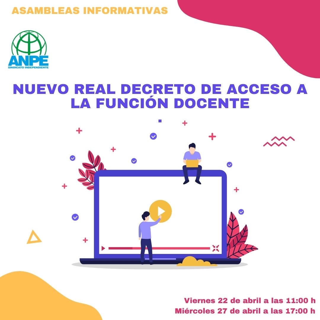 ‼️⚠️ANPE ha organizado dos reuniones online en la cuales se explicarán los diferentes procedimientos de acceso, los tipos de plazas y se resolverán las dudas que pueden plantearse delante de este nuevo escenario.

📲 INSCRÍBETE en este enlace 👇👇👇👇

docs.google.com/forms/d/e/1FAI…