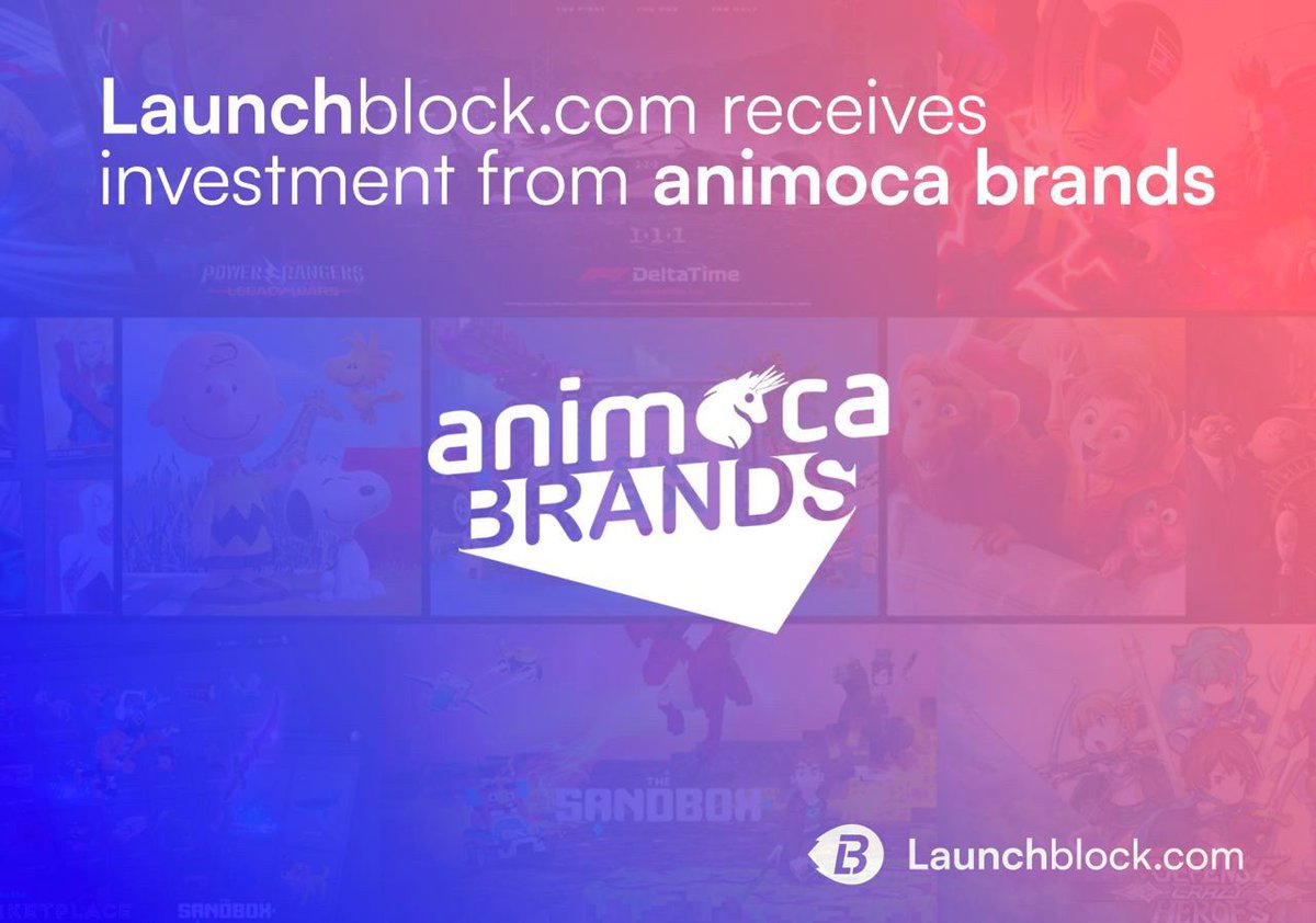 launchblockcom's tweet photo. 📢 https://t.co/0DwMia3iik receives investment from lead investor @animocabrands 

Animoca Brands is a global leader in gamification and blockchain with a portfolio of over 150 investments 🚀

Read our @Medium: 🗞 
https://t.co/EZ83iGdUU6

$LBP #Launchpad #DAO https://t.co/tC8jSSSztB