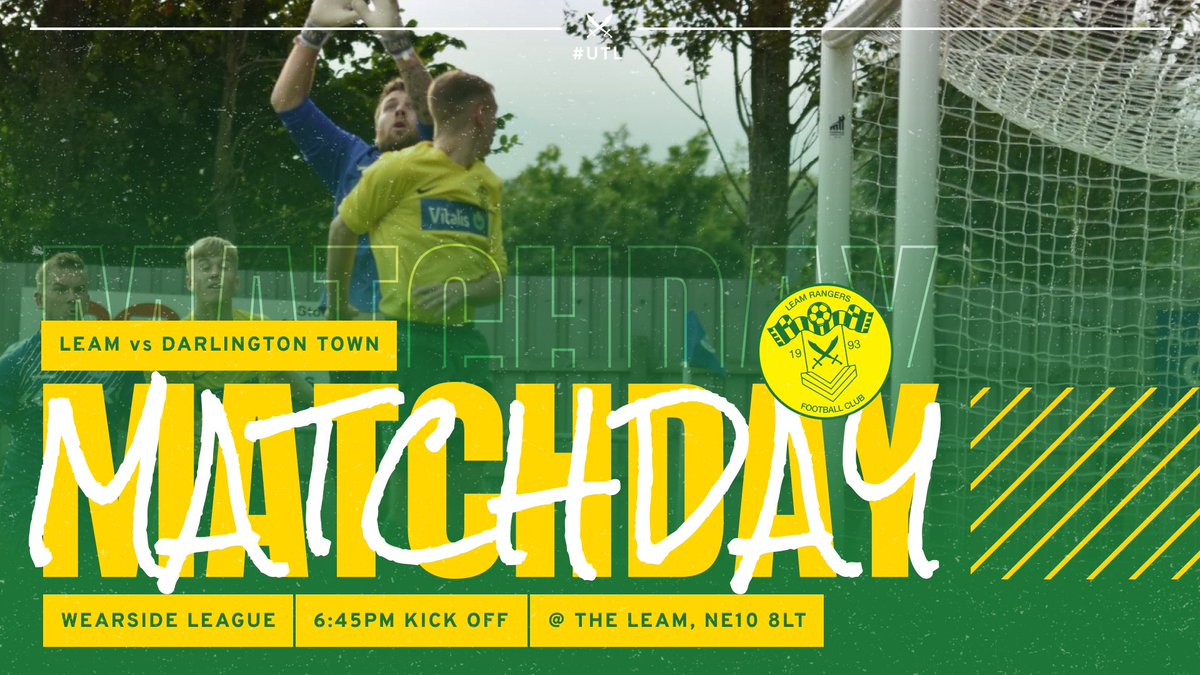 𝙈𝘼𝙏𝘾𝙃𝘿𝘼𝙔 — <a href="/DarloTownFC/">Darlington Town FC</a> make the trip up to the Leam tonight for another big game at the top of the table.

It would be great to get another big crowd through the gate!

🆚 Darlington Town
🏆 <a href="/WearsideLeague/">Wearside League</a> 
⏰ 6:45PM
🏟 The Leam, NE10 8LT
🎟 £3 (£1 Concessions)

#UTL 🔰