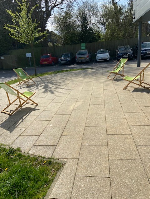 Happy Sunny #HumpDay! #DeckChairs are out at #BasepointHaywardsHeath!