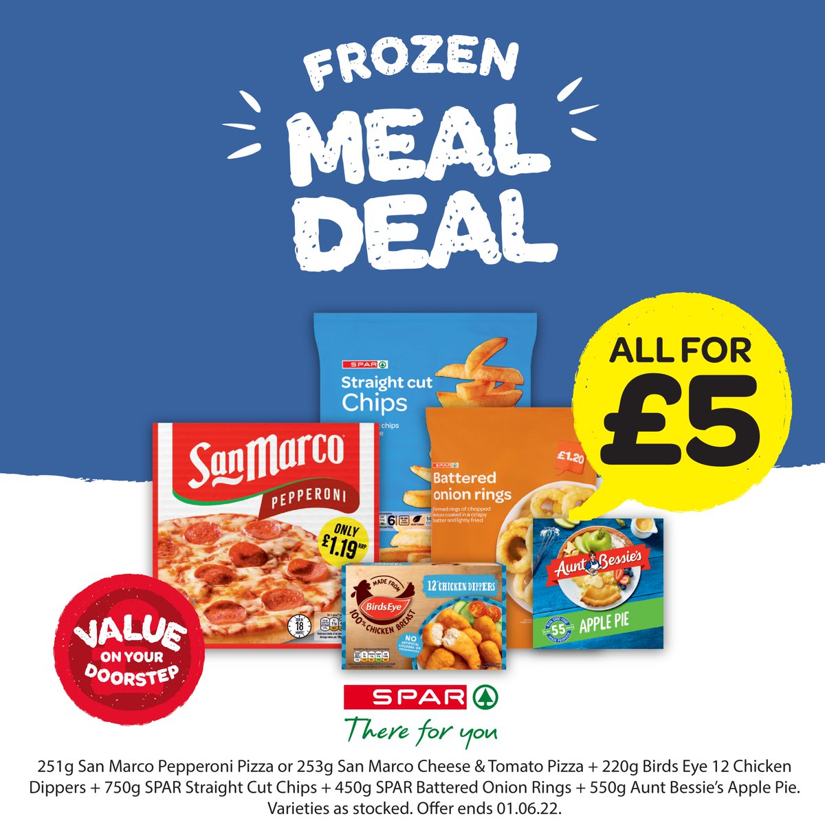 SPARNorthEng's tweet photo. βοΈ Fresh in today! Make sure to keep stocked up on this promotions Frozen Meal Deal & Fresh For Less deals. Available to order on WebSPAR! #ThereForYou #FreshForLess https://t.co/hL9pQqtr1X