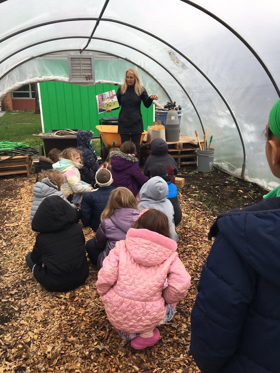 Where do you listen to a story about trees on a cold day?  In the greenhouse out of the wind!  #beartavernpride