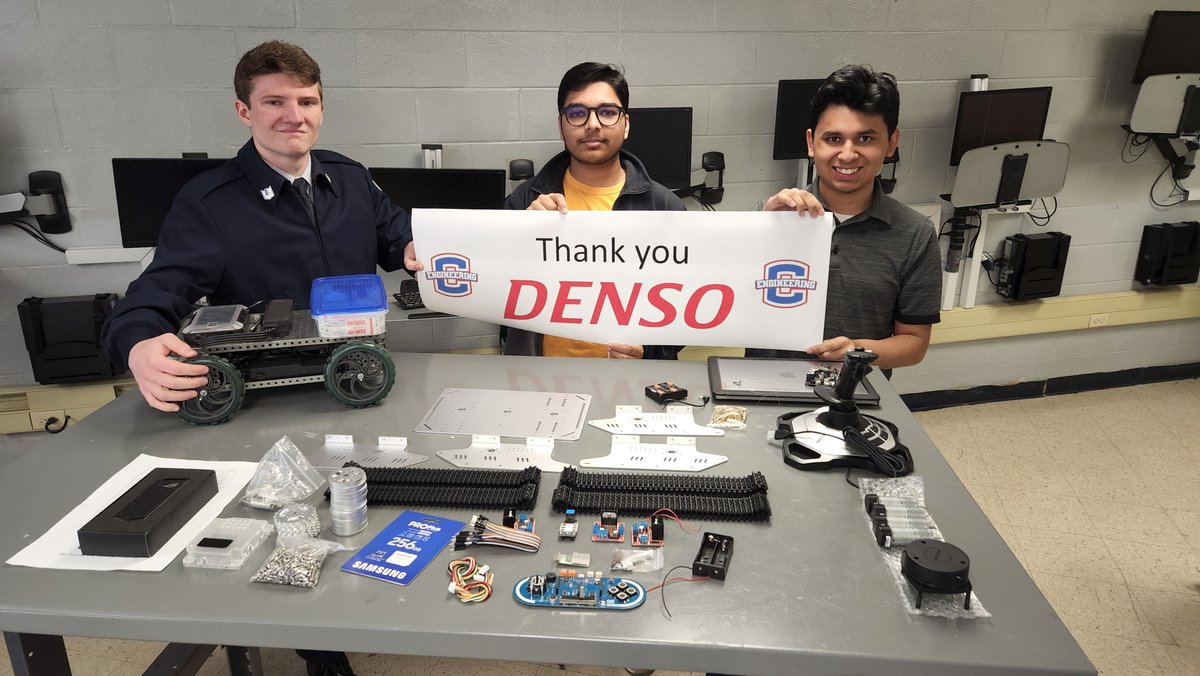 Gluckaneering's tweet photo. A huge thanks to @DENSOAutoParts in Athens, TN for supporting an Engineering Design &amp; Development Capstone project! "Project Ceres" is a neighborhood patrol unit of the future! @CCSCTE #ThinkSTEM #Designthinking https://t.co/C6Q6VxE1q0