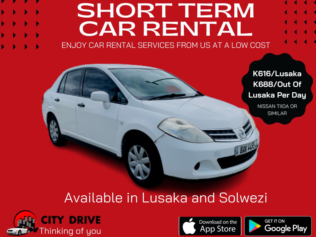 CityDrive4You's tweet photo. Car hire for just a few days? We got you.
Download the App and get started or Call us on 0976-760159
Download the App here: https://t.co/9Eozv3YcWn https://t.co/SAhrHAgyt7