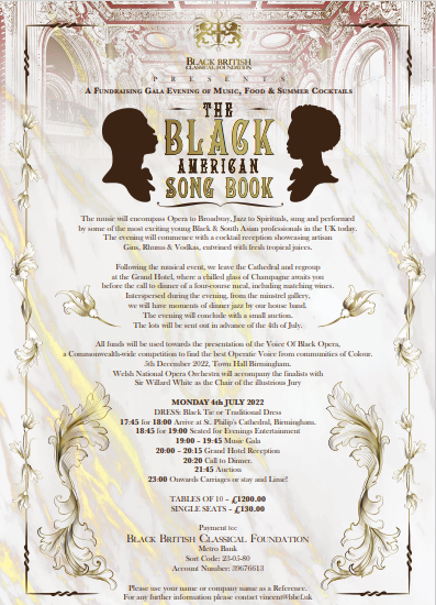 VOB_Opera's tweet photo. ππ ππππππ
Save the date!!!
Black British Classical Foundation Gala event on the 4th of July.
#communities #blackopera #blackbritish #opportunity #charityevents #opera #singeruk #birmingham #uksinger #ukopera #birminghamhospital #birminghamuniversity #birminghamschool https://t.co/mFrBvrYesx