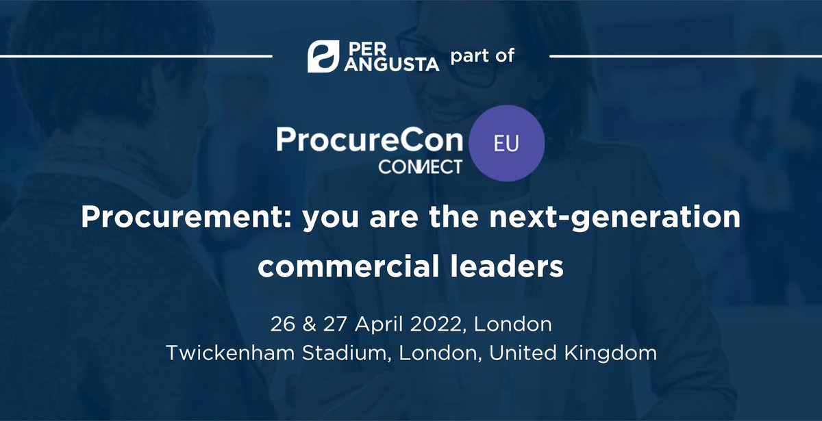 Per Angusta is attending the exclusive, invite-only <a href="/ProcureConeu/">ProcureCon</a> Connect event!

We’ll be sharing our strategies for innovation and share how we help #Procurement leaders succeed with their #digitaltransformation goals.

Register here 👉 per-angusta.com/en/meet-ups/pe…
