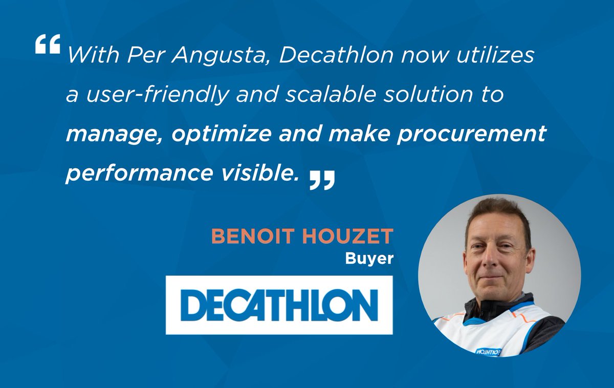 [Customer Feedback] We’re proud to support <a href="/Decathlon/">Decathlon</a> to help them realize their goals in terms of #Procurement Performance! 💪🏼

Read our case study to learn more about their success story 👉per-angusta.com/en/clients/dec…
