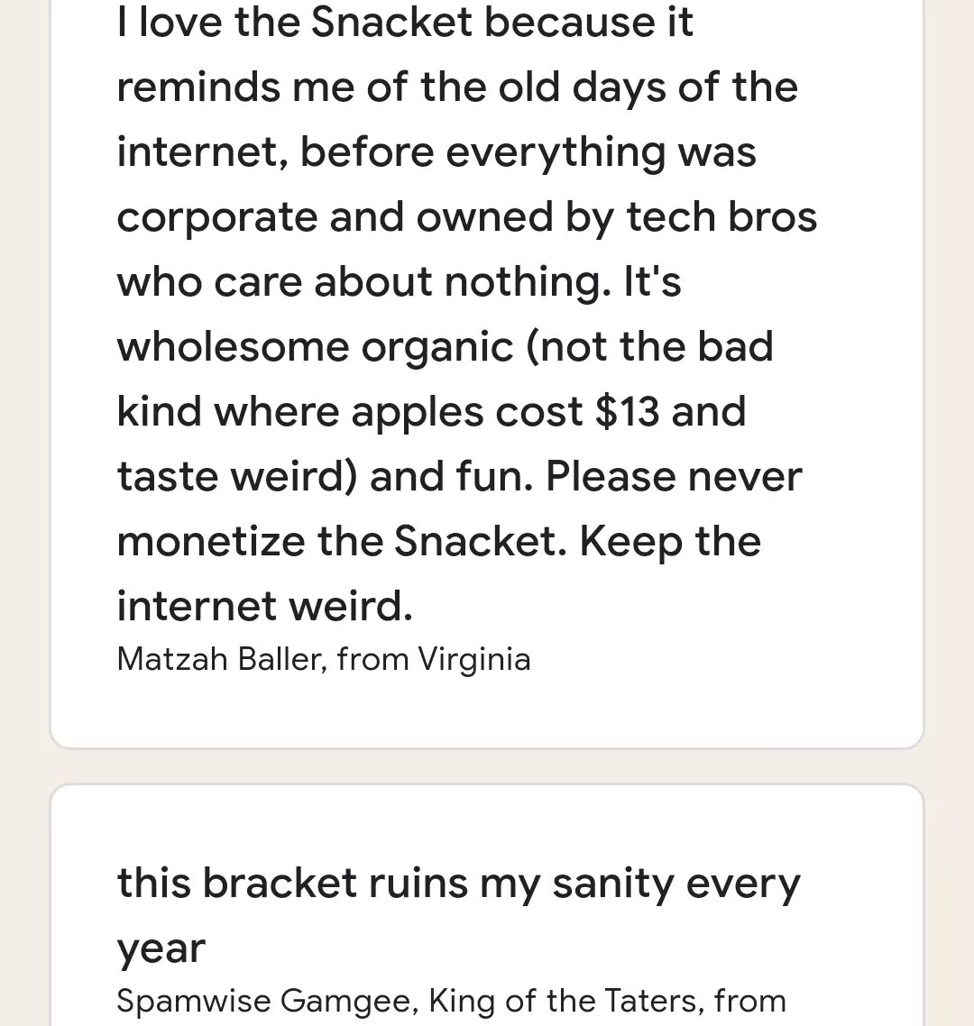 TheSnacket's tweet photo. Favorite #Snacket 9 comments https://t.co/V6seJdu9No
