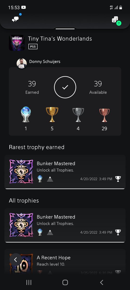 platinum_that's tweet photo. Platinum 116: Tiny Tina's Wonderlands!! Gearbox did it again with a truly amazing game! Great humor, awesome gunplay! I want moarrrr!! #Platinum #Trophy #platinumtrophy #PS5 #Wonderlands #Gearbox #Borderlands https://t.co/5DXAuRAtUP