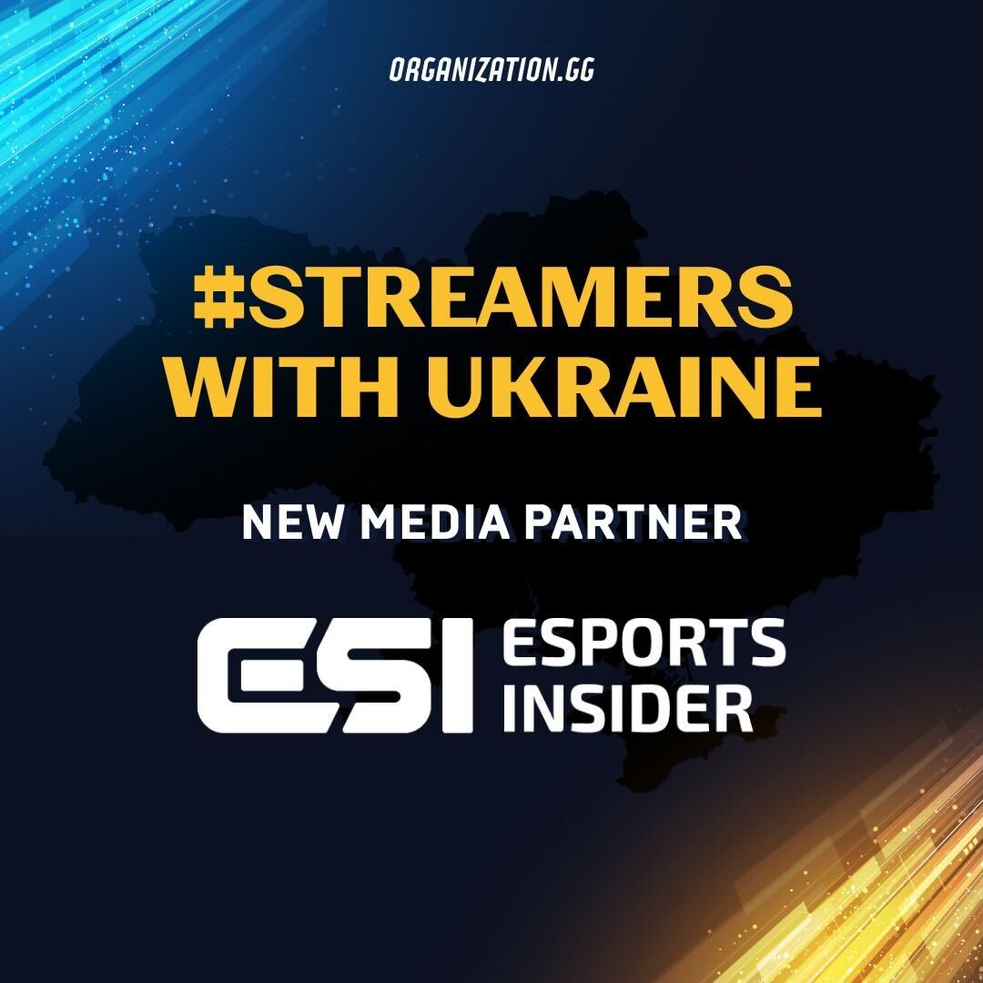 drope_me's tweet photo. 🔔We are happy to announce our new media partner. @esportsinsider joined #StreamersWithUkraine marathon.

Together with top streamers and our partners we are aiming to raise donations for humanitarian needs in Ukraine. Thanks for participating! We value your support!🙏 https://t.co/1GuoF1lsDp