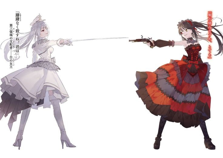 デート・ア・バレット 時崎狂三＆白の女王 キャンバスアート デート・ア・バレット』アニメ化記念フェア 時崎狂三＆白の女王