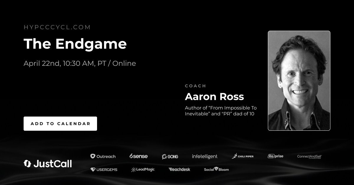 startupjorge's tweet photo. ... my friend @Motoceo's Predictable Revenue is one of the most influential books in #SaaS history...

Come join Aaron at @hypcccycl's GTM Games on 4/22 @ 10:30am PST for a masterful coaching session on sales

RSVP now! 👇🏽

https://t.co/DlfJKZkQrk

#B2B #Revenue https://t.co/8uS8Y3YLJf