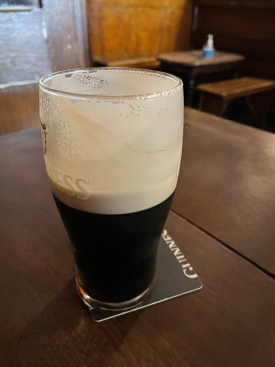 DavyW14's tweet image. Finally found out for myself why John Kavanagh’s is rated so highly by so many for a pint of the black stuff. Hands down the nicest pint I’ve ever had. Quite simply a taste sensation. 
@GuinnessGuru @GuinnessAdvisor @guinness @gravediggers