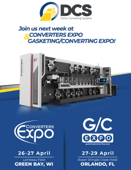 Todd and I are excited to be at 2 of our industry leading shows for Converting next week: @convertersexpo Converters Expo in Green Bay, WI and@GasketFab GFA Expo in Orlando, FL. Register now to join us!
#convertersexpo #gfaexpo #dcsusa #rotaryexperts