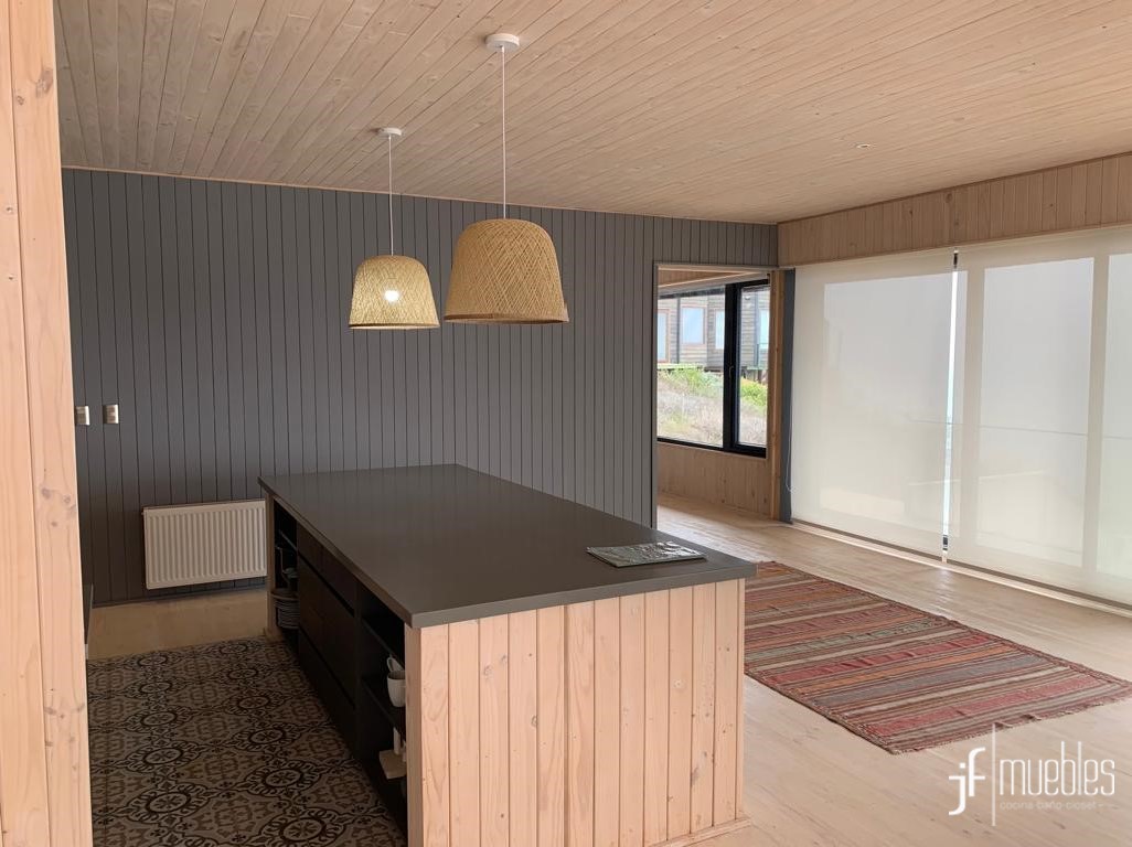 JF muebles on X: Muebles de cocina con interior en melamina blanca de  18mm, puertas y costados a la vista en melamina imitación madera masisa de  18mm, herrajes con sistema cierre suave