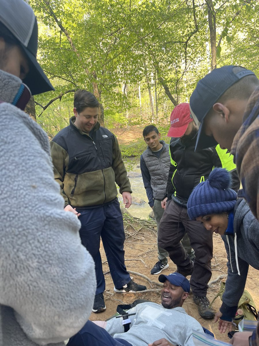 drqattan's tweet photo. Duke-UNC Wilderness Medicine day. There was snake bites, altitudes sickness, hyperthermia and even bear attacks. @dukeemergency @sreeja_natesan https://t.co/VslOHIRUib