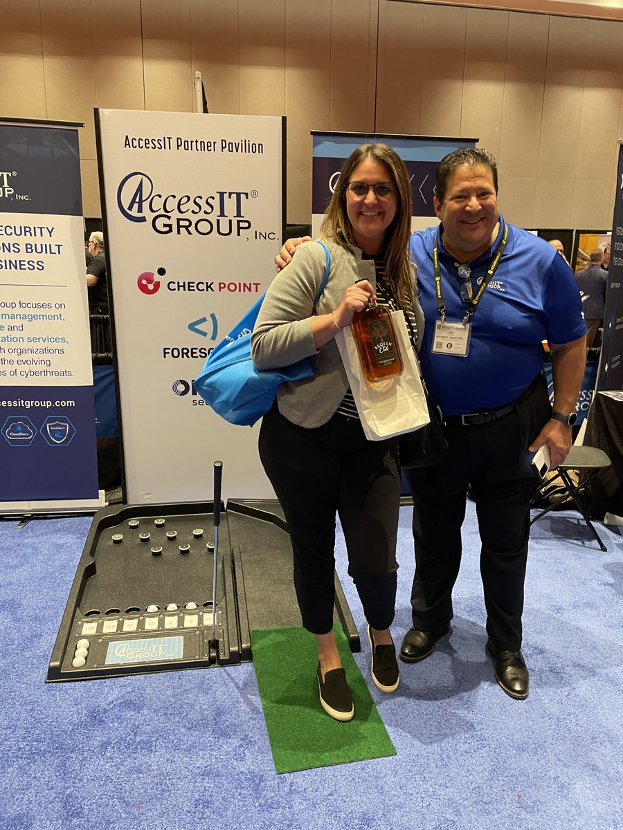 AccessITGroup's tweet photo. We have our first winner of the day here at the @AccessITGroup partner pavilion at #SWCLT22! Put your mini-golf skills to the test for a chance to win more prizes during the next networking break at 12:30 pm. https://t.co/i91XOHPyFj