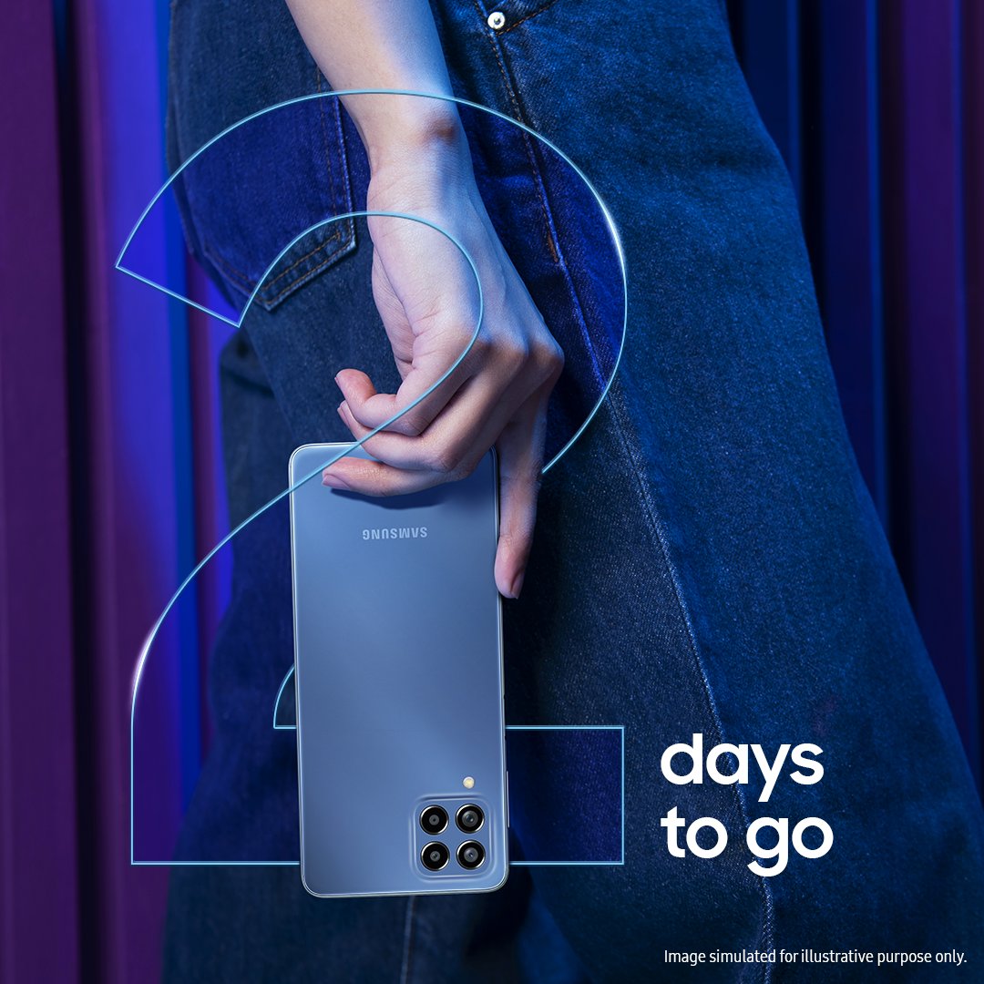 SamsungIndia's tweet image. Just 2 days to go for the launch of the all-new Galaxy M53 5G that’s #UpForItAll!