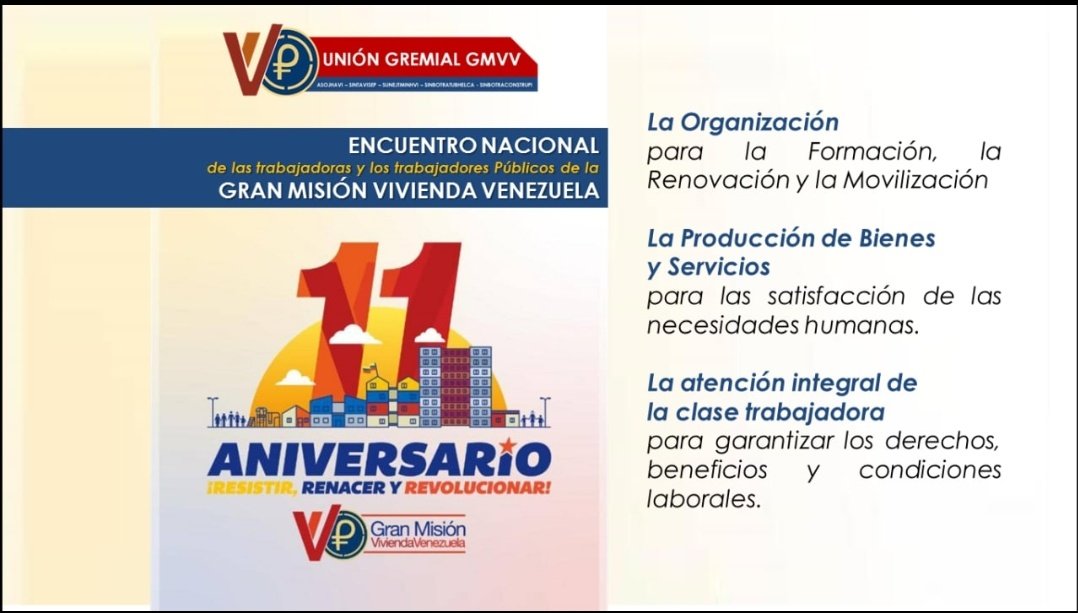 RioCrecido_ven's tweet photo. Desde las instalaciones de la Escuela de Planificación en la Rinconada, 
inicia hoy #20Abr el 1er Encuentro Nacional de las trabajadoras y los trabajadores de la GRAN MISIÓN VIVIENDA VENEZUELA.

@NicolasMaduro
@IMVillarroel1
@Minhvi_Oficial
@torrealbaf
#GMVV
#ManosProductivas https://t.co/G6PJXoBEQw