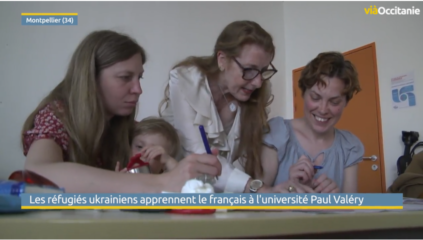 univpaulvalery's tweet photo. Les étudiants ukrainiens apprennent le français à l'@univpaulvalery. Merci aux équipes de l'@iefeupv pour leur implication.
@antoinecoppo @PatriciaGardies @viaOccitanieTV  
https://t.co/cqtAaxZFME https://t.co/3YWzH4p8e5
