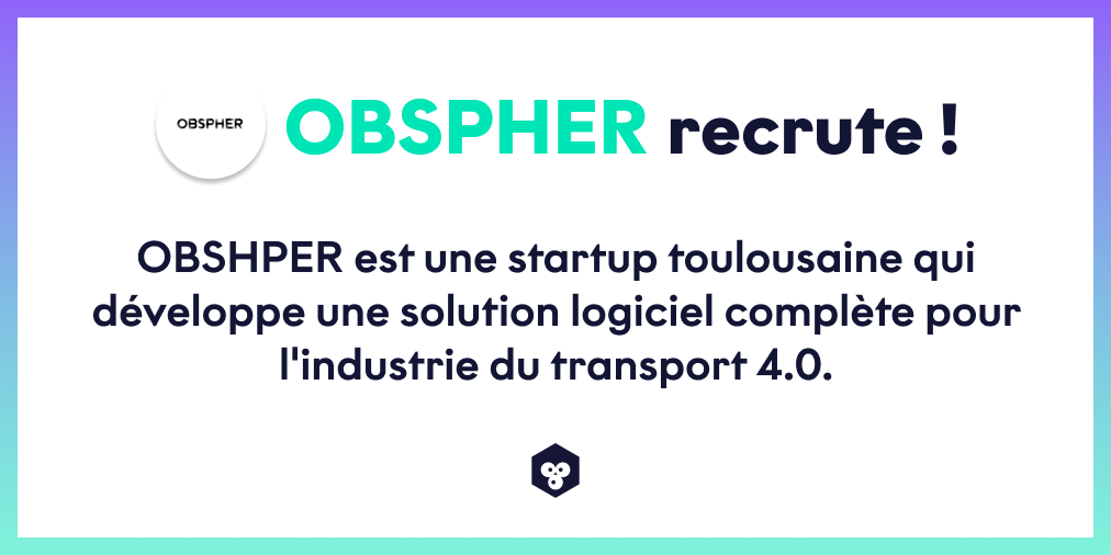 nextenio's tweet photo. π«π·π£ #TOULOUSE :π€© La startup Obspher est Γ la recherche d'un #Software Engineer ! Rencontrez-les sur https://t.co/KsRxEvEpeF. π
π https://t.co/g5Xxa0Emu9
#joboffer #techhirestech #nextenio #techishiring https://t.co/7Eao3wEI3U