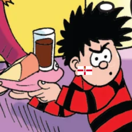dennis the menace is from the UK! he is from northern ireland ethnically and lives in england! [semi-canon]