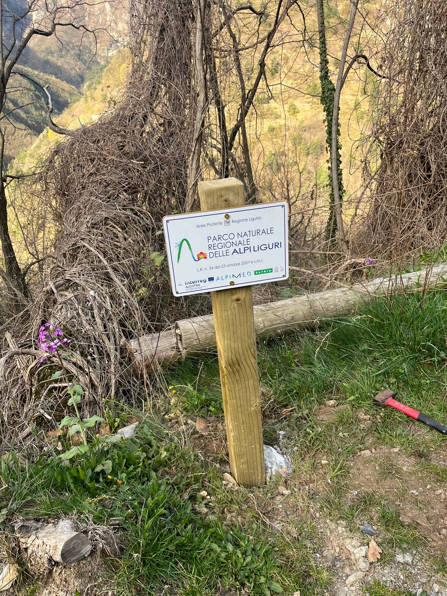 ParcoAlpiLiguri's tweet photo. #workinprogress💪nel #parcoalpiliguri - Come promesso, ecco posizionati anche i primi picchetti di delimitazione dei #confini⛳️dell'area protetta, realizzati nell’ambito del Progetto transfrontaliero @InterregALCOTRA @PITER_ALPIMED #PATRIM! #Liguria @TurismoLiguria https://t.co/LBmcnqbTJH